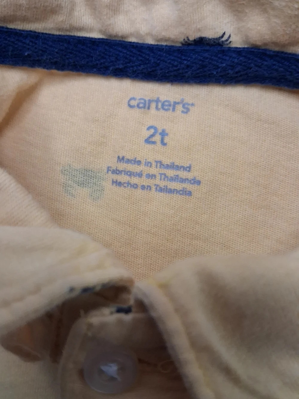 Carter's Yellow Polo with Navy Crab Print